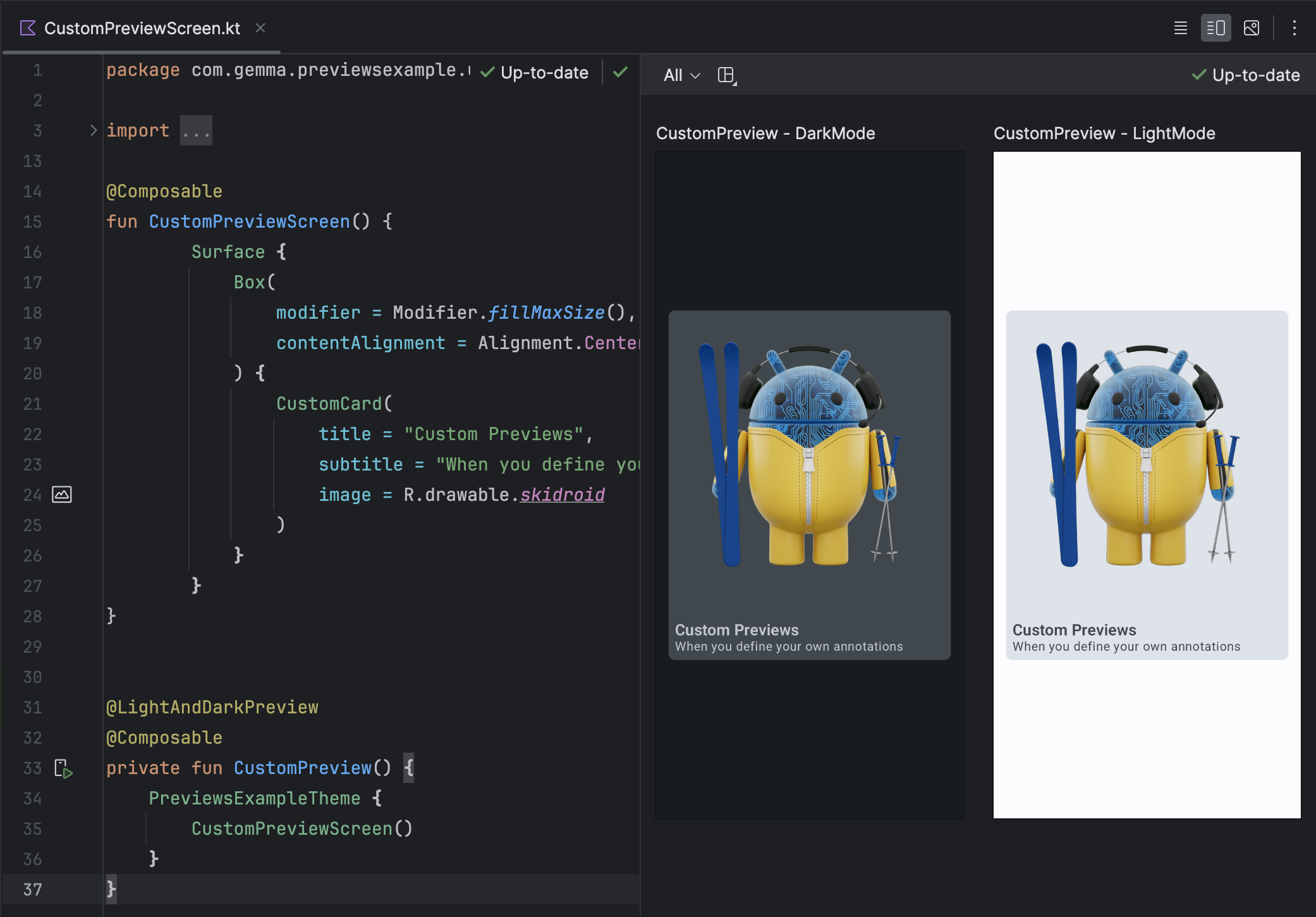 Custom Preview annotations in Android Studio